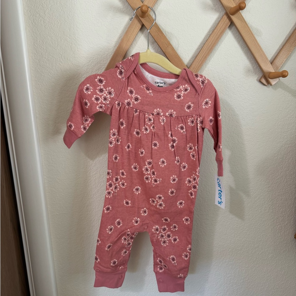 Carter's Mauve Floral Kids Footie